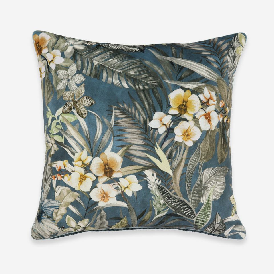 表面／カラー：ブルー／45cm×45cm／クッション中材は別売