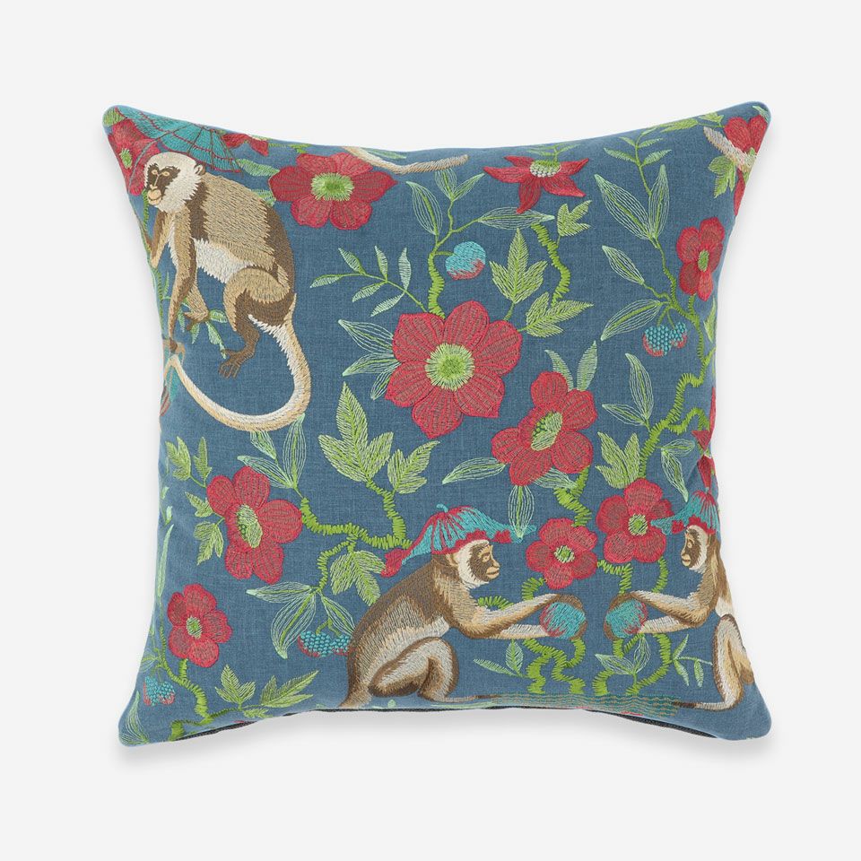 表面／カラー：ネイビー／45cm×45cm／クッション中材は別売