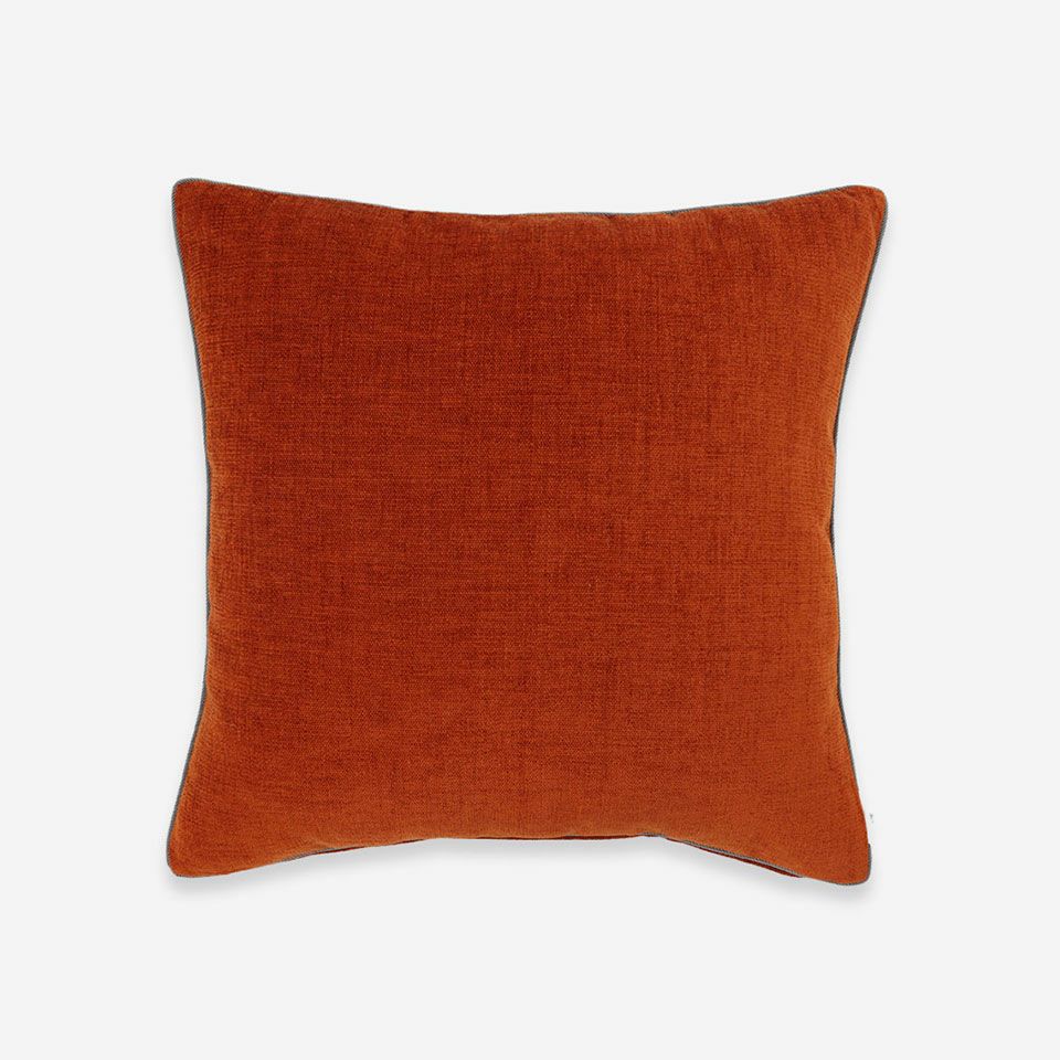 表面／カラー：オレンジ／45cm×45cm／クッション中材は別売