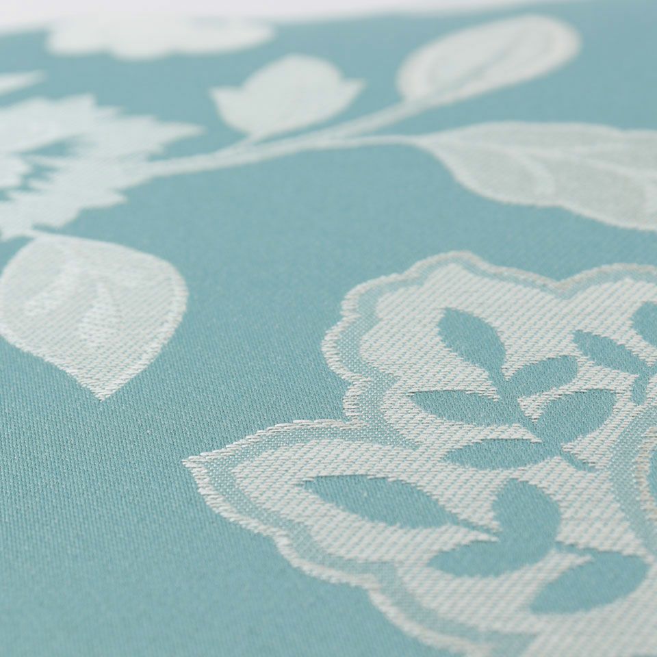 高密度ジャカード織機で細部まで繊細に織り上げています:ブルー