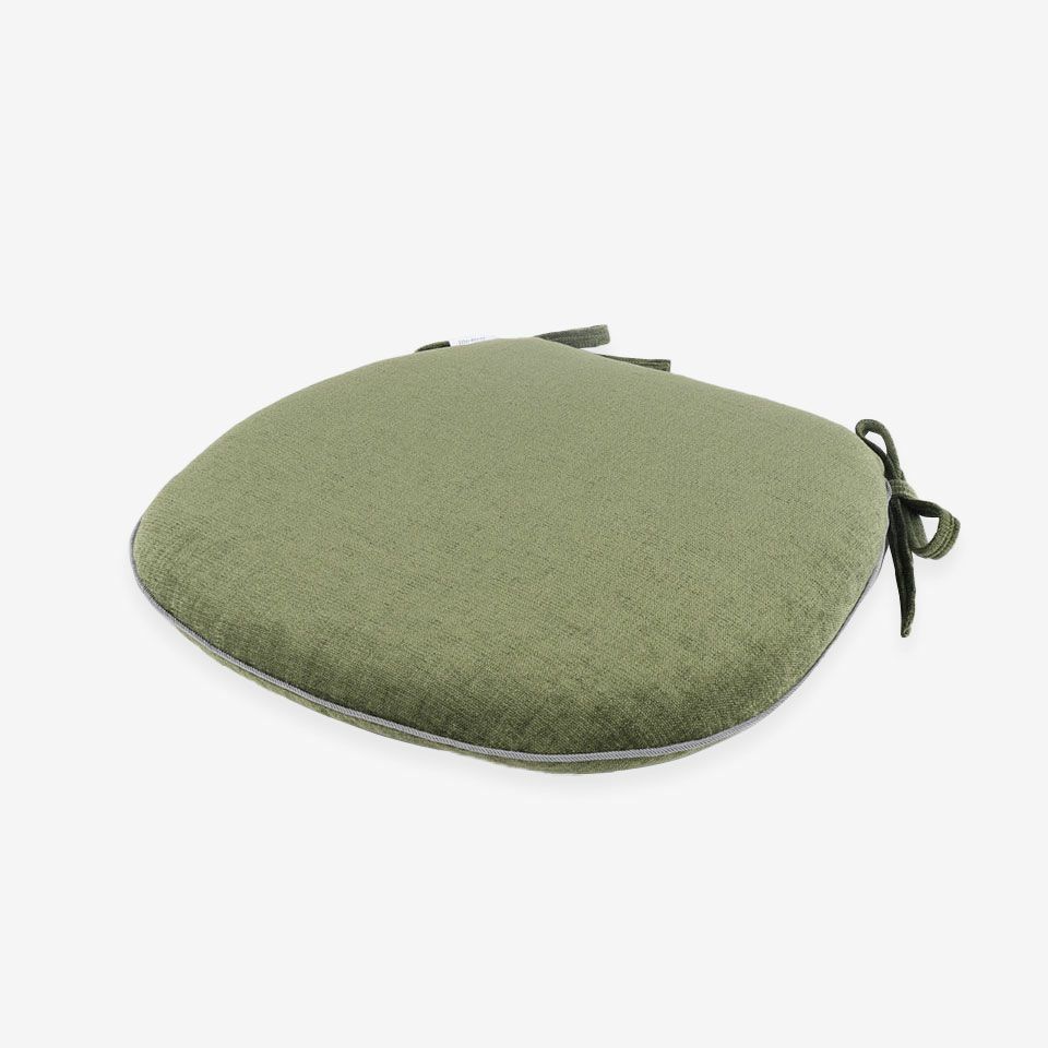 表面／カラー：グリーン／45cm×43cm／シンプルで飽きのこないベロア調無地です