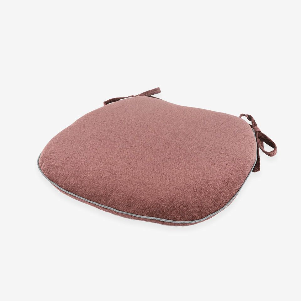 表面／カラー：ピンク／45cm×43cm／シンプルで飽きのこないベロア調無地です