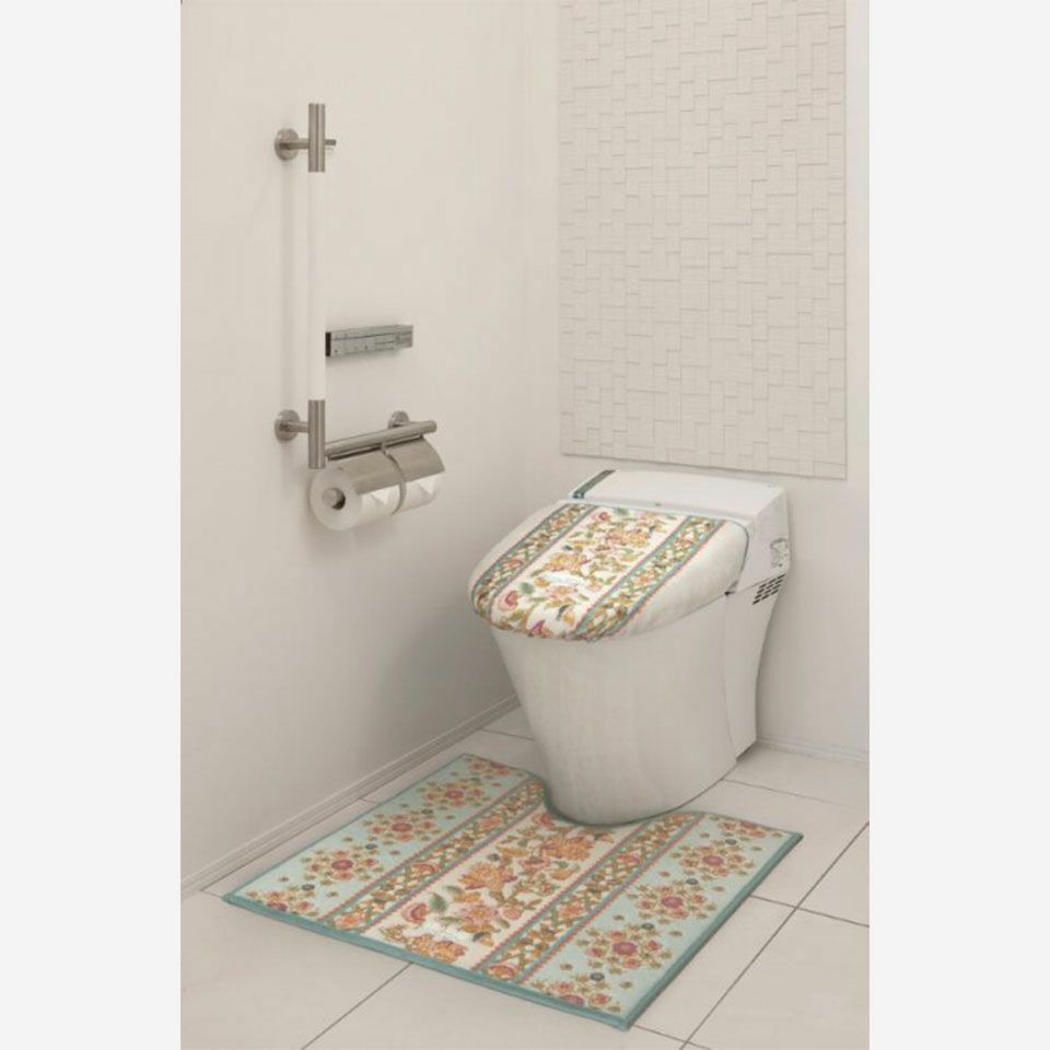 同色でトイレフタカバーのご用意もあり、同じデザインでコーディネートしていただけます