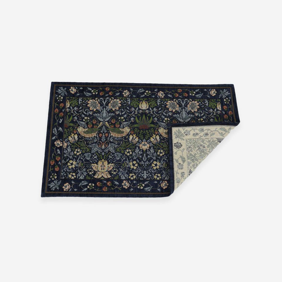 マチャ抹茶様確認用(いちご泥棒 紺色) Morris Design Studio（モリス） いちご泥棒 玄関マット