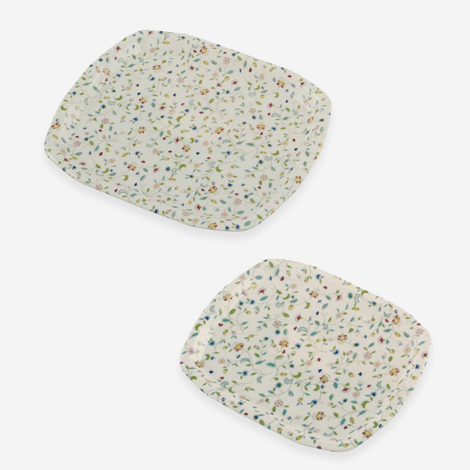 トレイ（大）／45.5cm×36.2cm×2cm・トレイ（小）／36.4cm×28.6cm×1.6cm