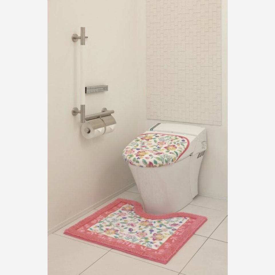 同色でトイレマットのご用意もあり、同じデザインでコーディネートしていただけます
