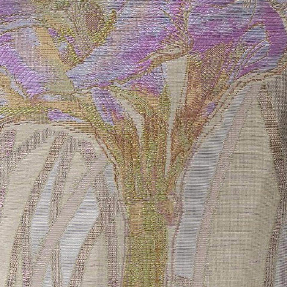 伸びやかで凛としたアマリリスの花を、複雑な刺繍調の織組織で仕上げた、ふくよかで豊かな存在感を放つ一品です