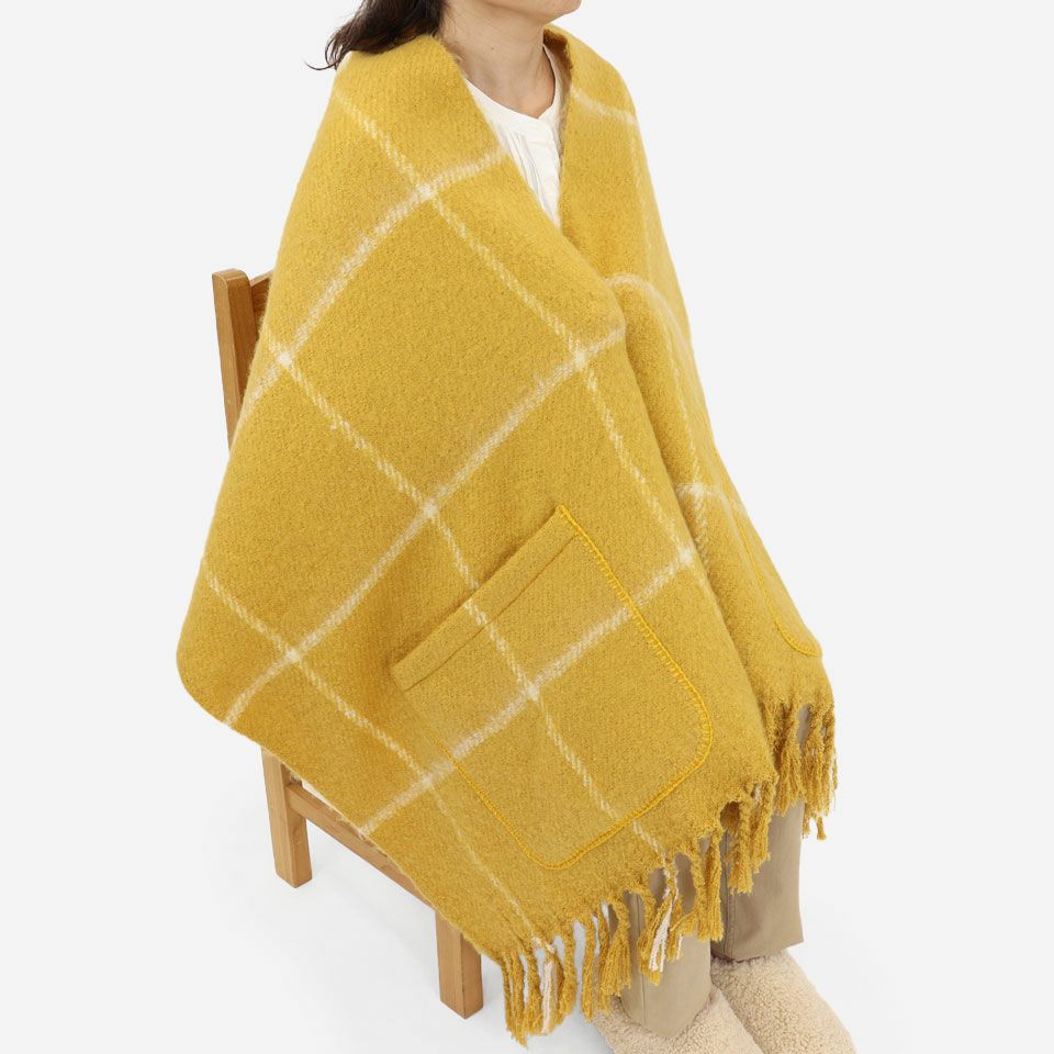 川島織物セルコン TAUKO タウコ ブランケット チェックファー イエロー 1 Amazon｜川島織物セルコン TAUKO タウコ ブランケット チェック