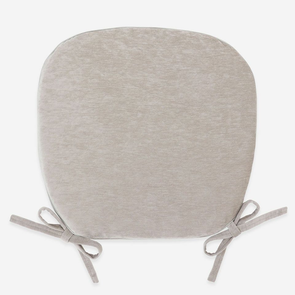 表面／カラー：ベージュ／45cm×43cm／紐付き／カバー取り外し可