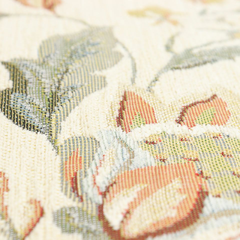 モール糸を使用した織物は、ふっくらとした厚みがあり、肌触りの良い繊細な織物になります／カラー：グレー