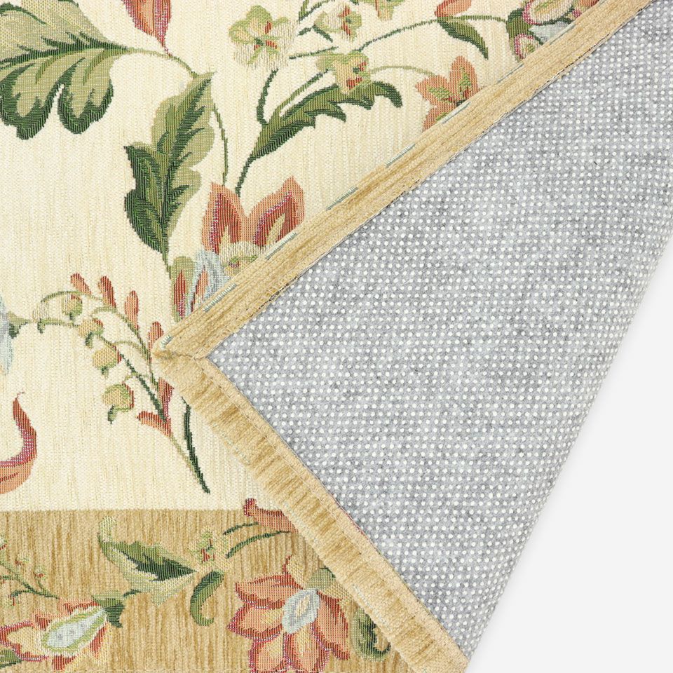 この商品はモール糸（シェニール糸）を使ったゴブラン織です／カラー：ベージュ