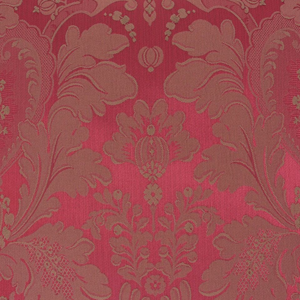 サテン地とマットなスパン糸を組み合わせレリーフのような柄の膨らみを表現しています／カラー：レッド