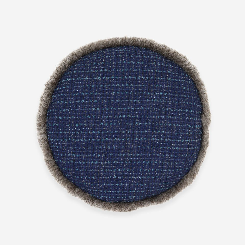 表面／カラー：ブルー／直径40cm／カバー取り外し可／クッション中材付き