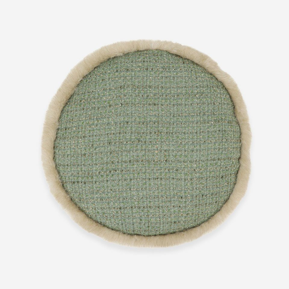 表面／カラー：グリーン／直径40cm／カバー取り外し可／クッション中材付き