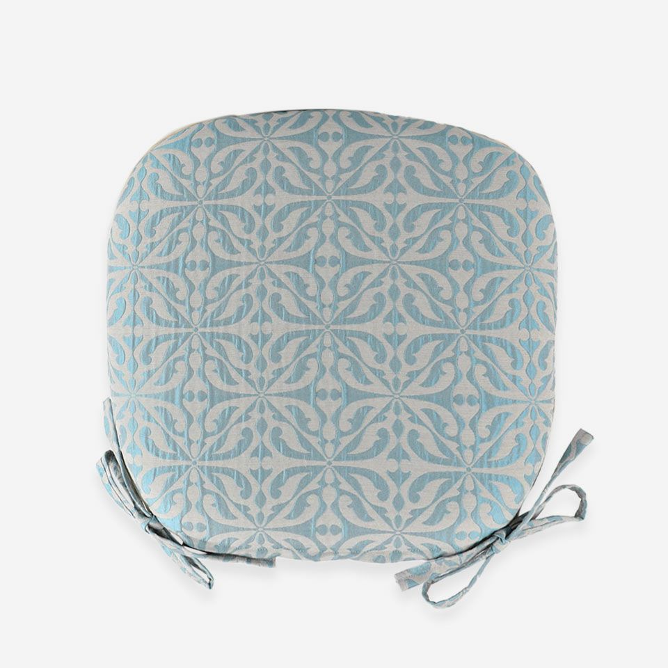 表面／カラー：ブルーグリーン／45cm×43cm／紐付き／カバー取り外し可