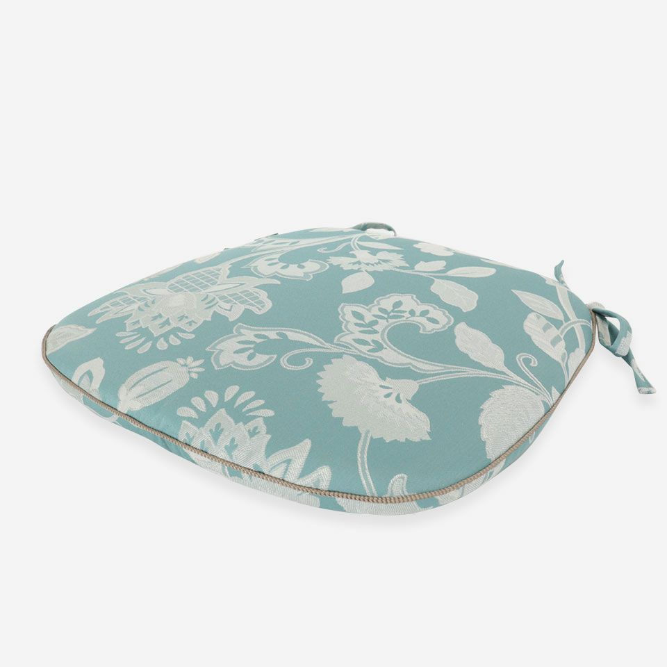 表面／カラー：ブルー／45cm×43cm／紐付き／ハドンホールのデザインが縦に流れるように構成した柄です