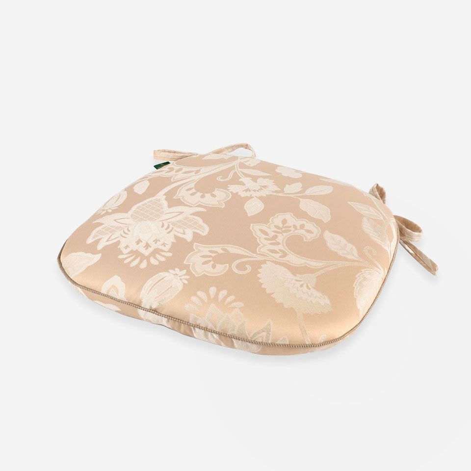 表面／カラー：ベージュ／45cm×43cm／紐付き／ハドンホールのデザインが縦に流れるように構成した柄です