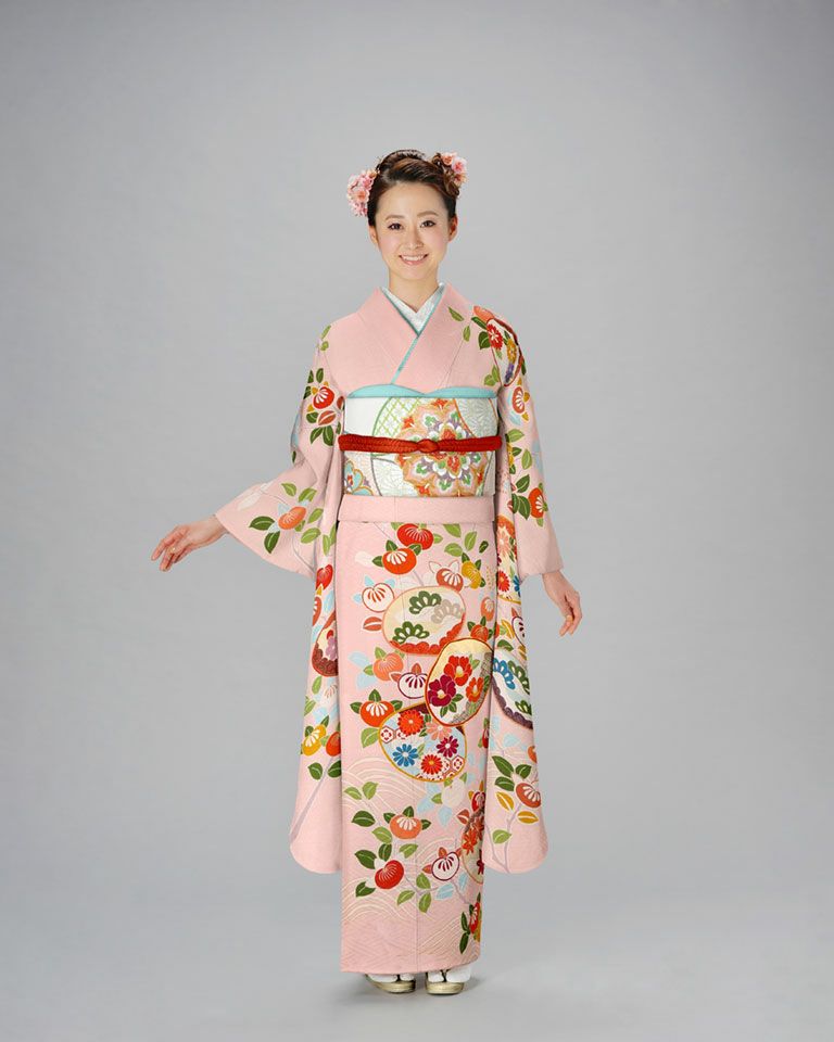 川島織物　袋帯　斜め縞　花模様　七宝　菱　風景　着物　帯　014a d 銀座【L-7787】西陣 川島織物製 袋帯 ピンク系 唐花文（落款入