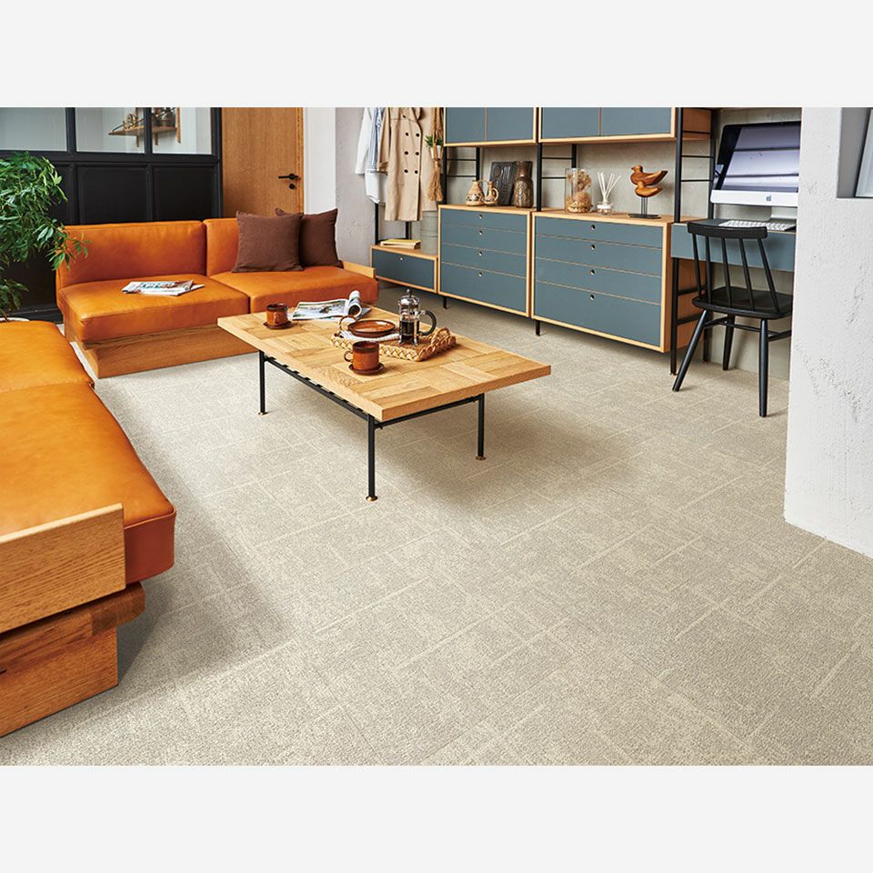 ライトグレーを使用／部屋全体に敷くこともできます