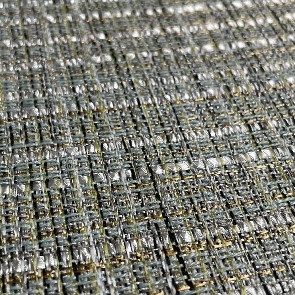 気品のあるツイード織物に、周囲にモールパイピングを付けた、モダンなダイニングシートクッションです