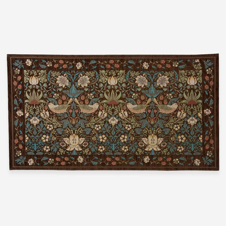 H.Morley画　「街角」 Morris Design Studio（モリス） いちご泥棒 玄関マット