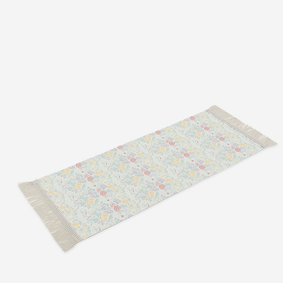 表面／カラー：ライトブルー／38cm×90cm（フリンジ込みサイズ 38cm×104cm）