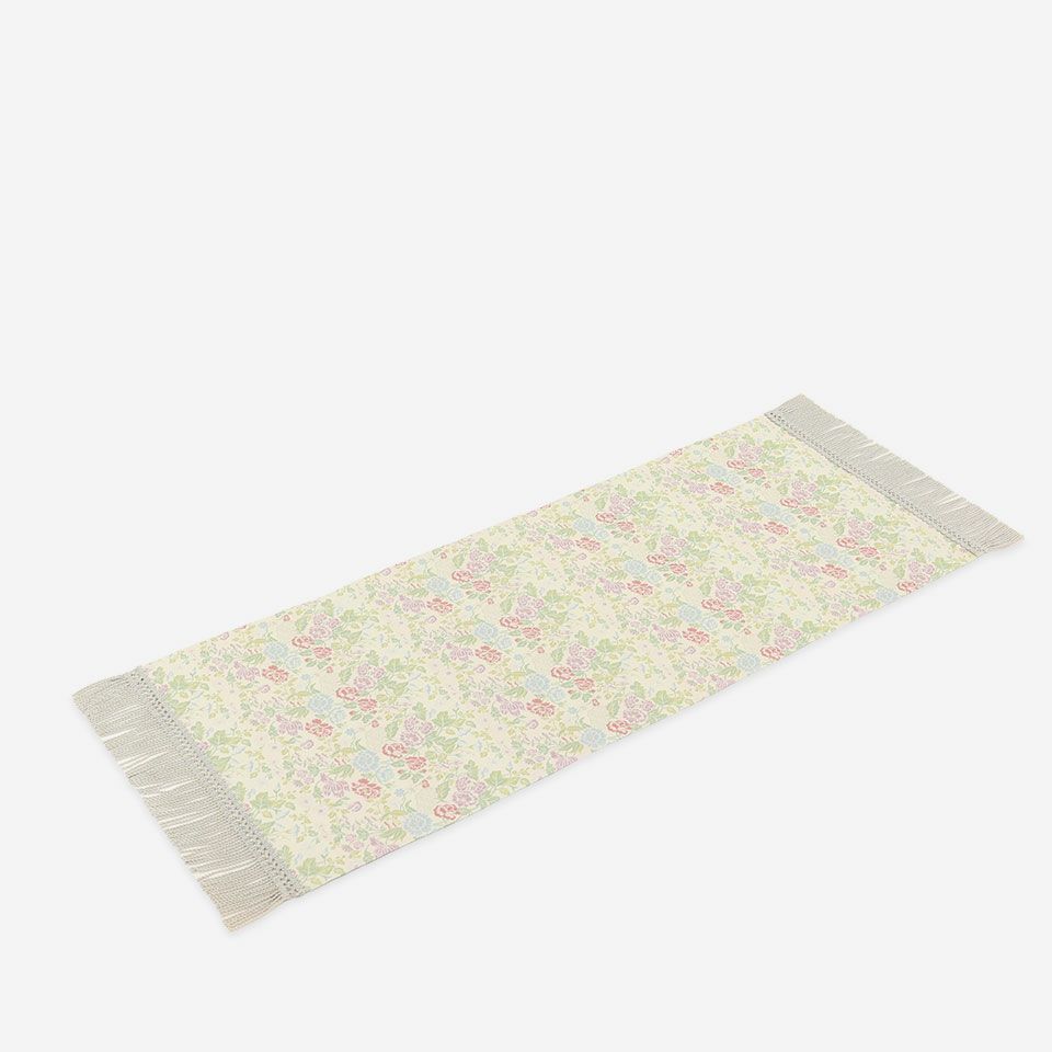 表面／カラー：ホワイトブラウン／38cm×90cm（フリンジ込みサイズ 38cm×104cm）