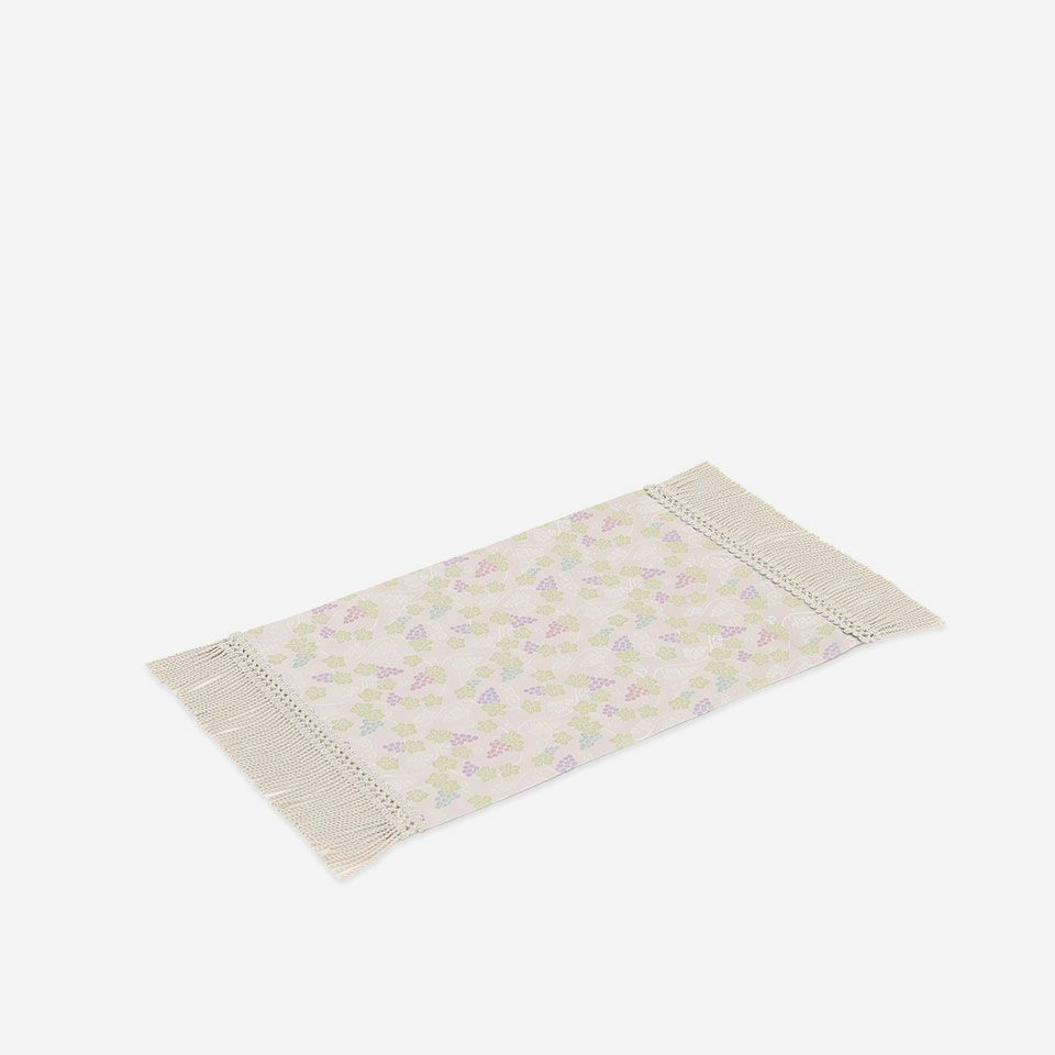 表面／カラー：パープル／28cm×40cm（フリンジ込みサイズ 28cm×54cm）