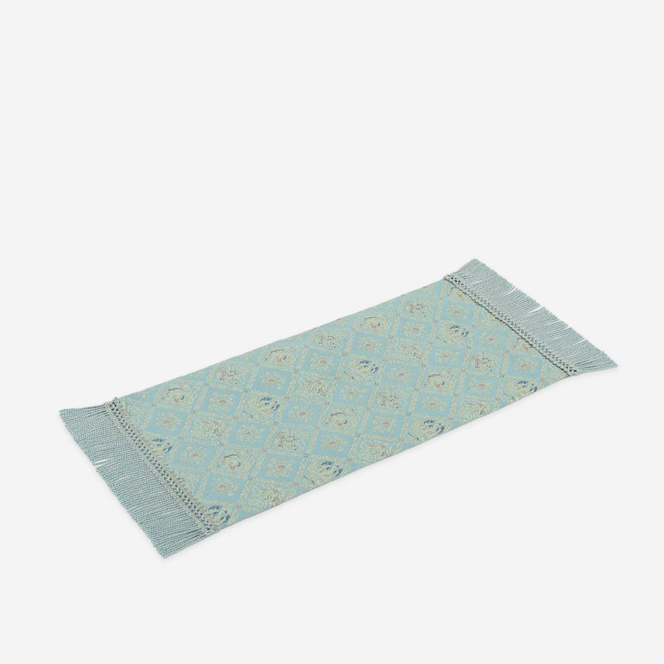 表面／カラー：ホワイトブラウン／28cm×55cm（フリンジ込みサイズ 28cm×69cm）