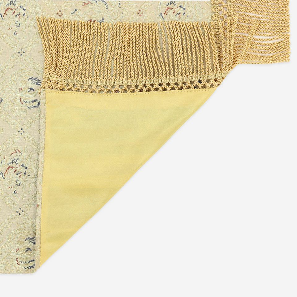 裏面／表面カラー：ホワイトブラウン／フリンジに合わせたカラーを使用しております