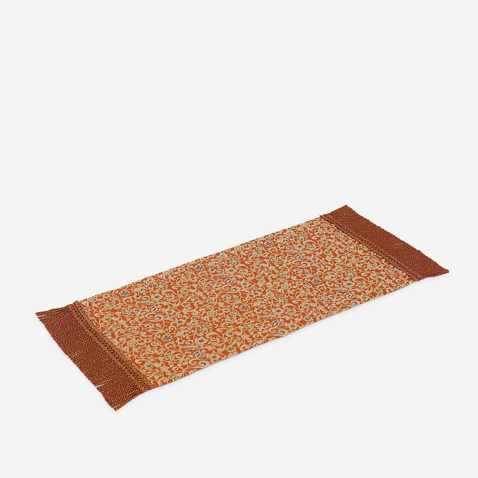 表面／カラー：ブラウン／28cm×55cm（フリンジ込みサイズ 28cm×69cm）
