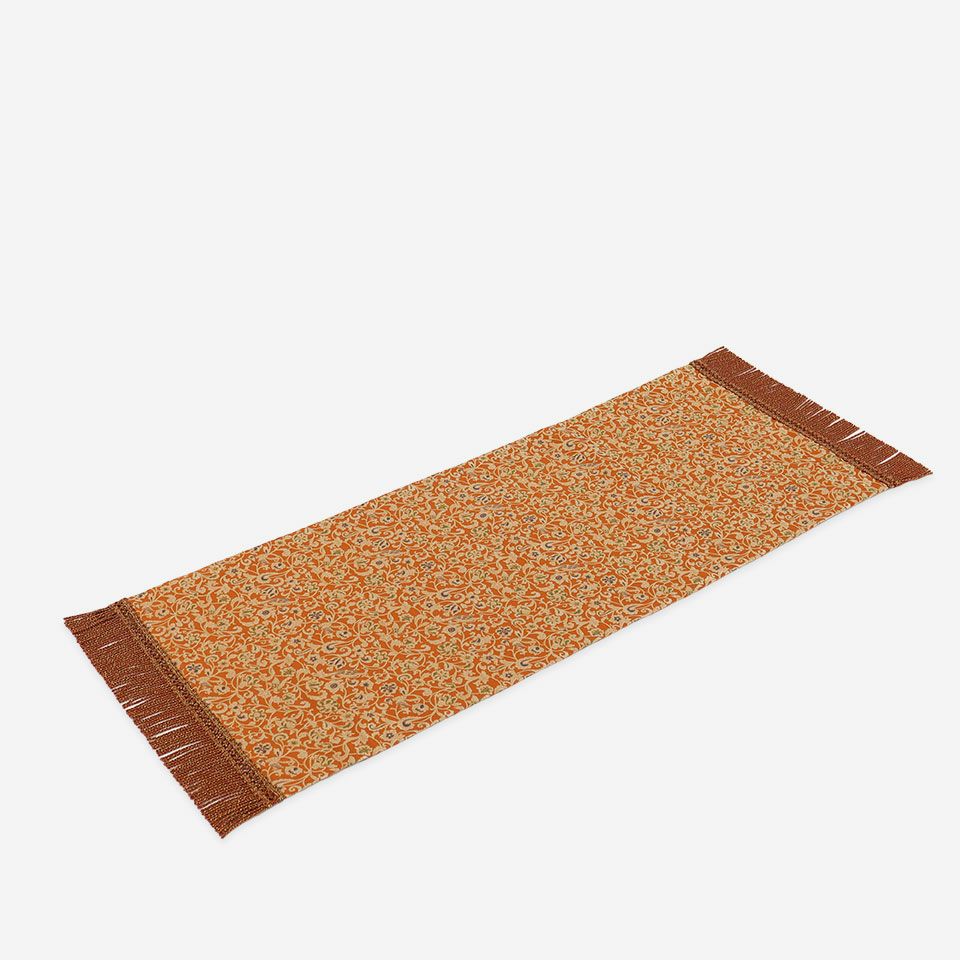 表面／カラー：ブラウン／38cm×90cm（フリンジ込みサイズ 38cm×104cm）