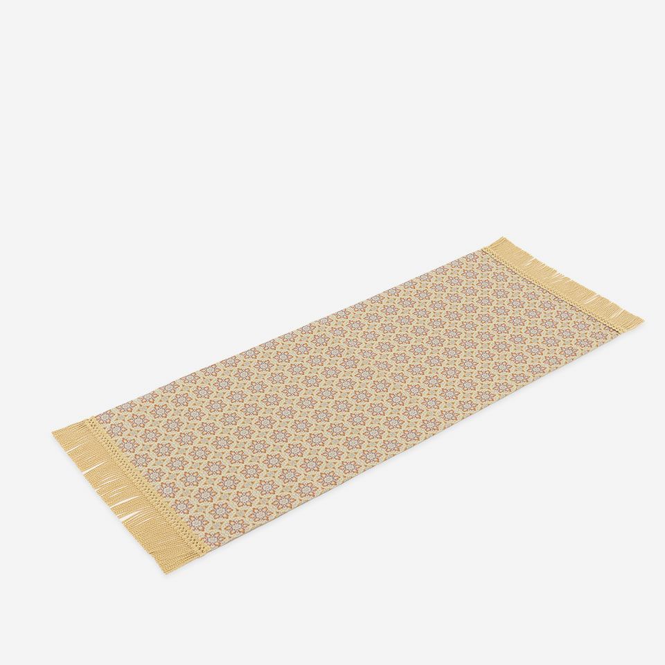 表面／カラー：ベージュ／38cm×90cm（フリンジ込みサイズ 38cm×104cm）