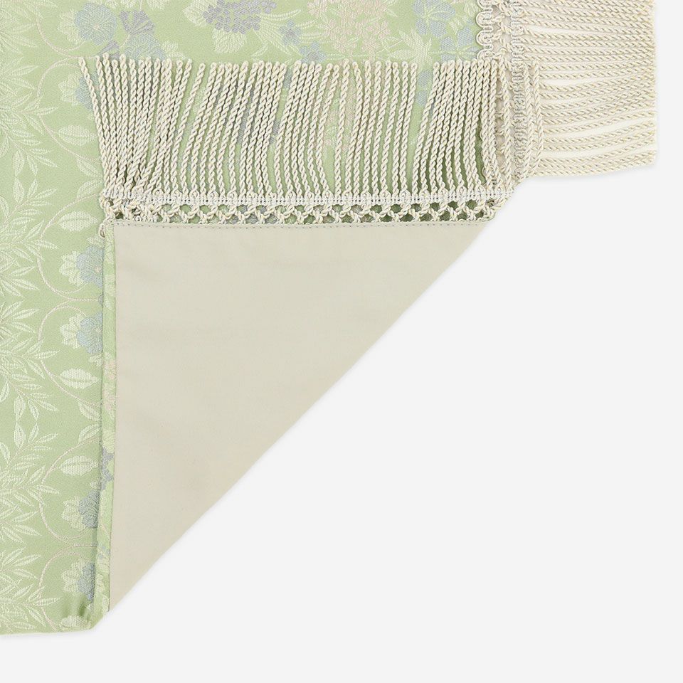 裏面／表面カラー：グリーン／フリンジに合わせたカラーを使用しております