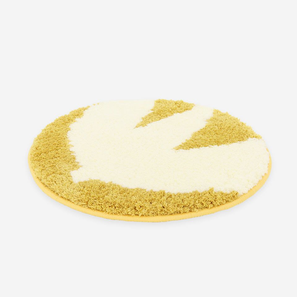 表面／カラー：イエロー／38cm円形／インテリアのアクセントになりおすすめです