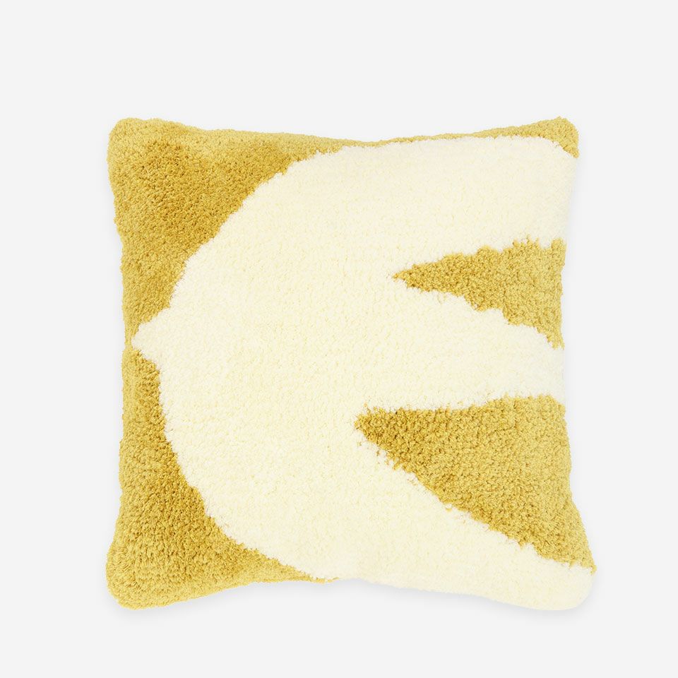 表面／表面カラー：イエロー／45cm×45cm／クッション中材は別売