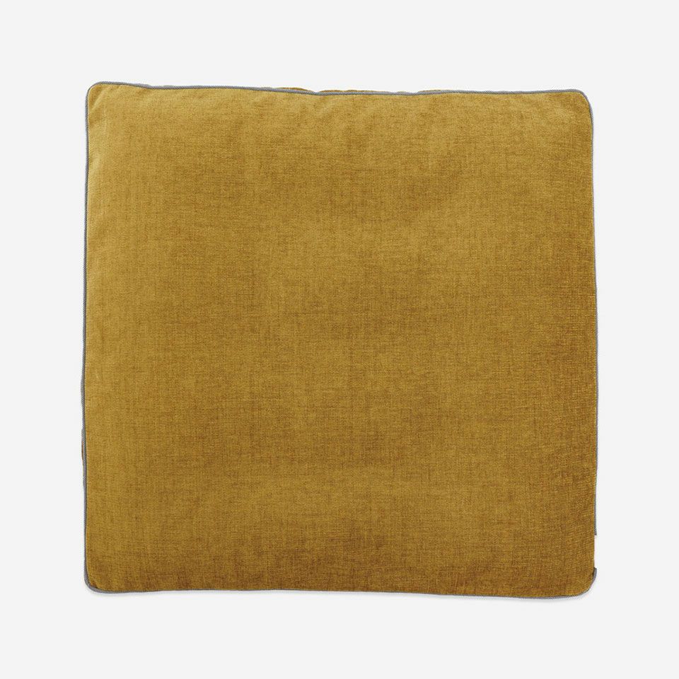 表面／カラー：イエロー／55cm×55cm／マチ付き／クッション中材は別売