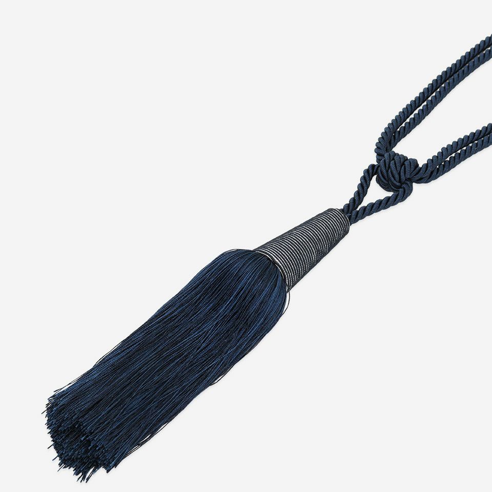 ロングセラーのシックモダンテイストのラグジュアリー感あふれるモダン房タッセルです／カラー：ブルー