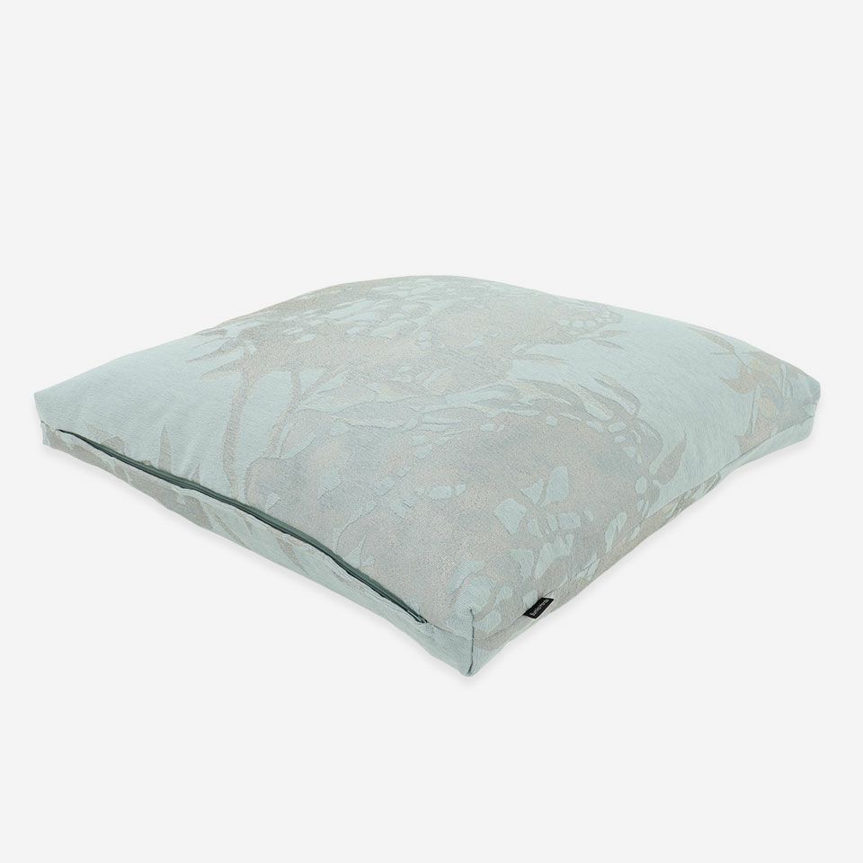 マチ付きで縫い合わせ仕様、シンプルな仕上がり／50cm×50cm／マチ4cm／カラー：ライトブルー