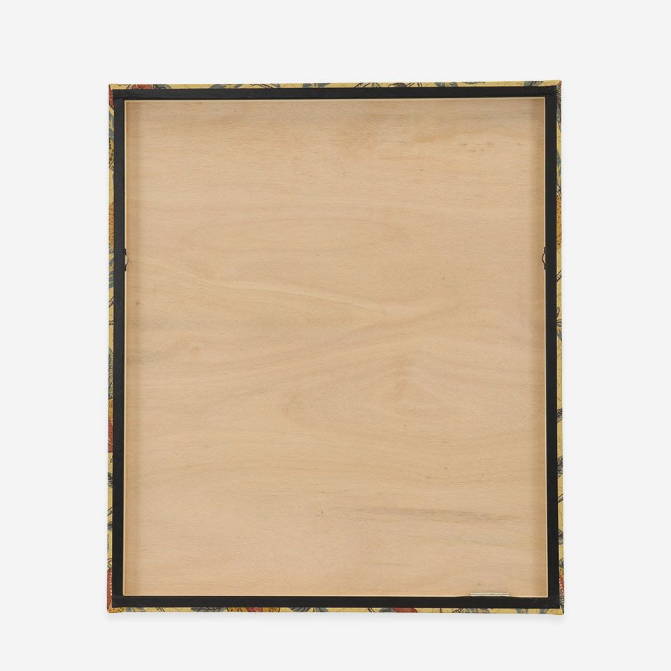 裏面画像／約70cm×60cm／吊り金具は、パネルの両端の梁に固定されています