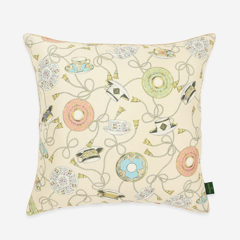 表面／表面カラー:アイボリー／45cm×45cm／クッション中材は別売