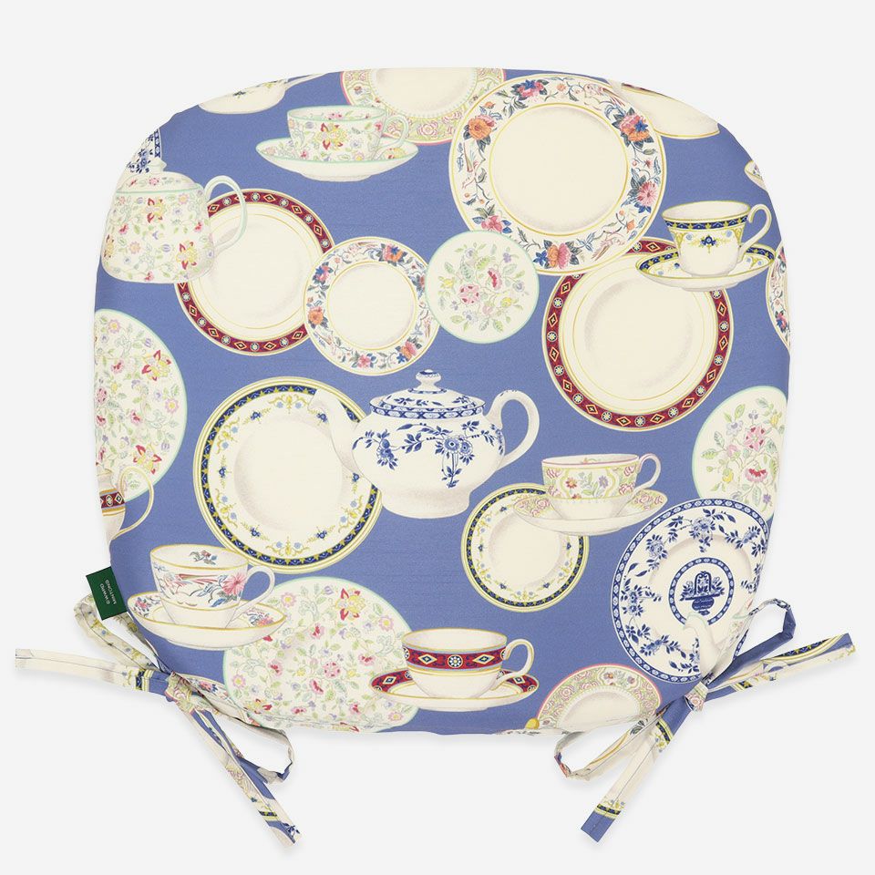 裏面／カラー：ブルー／表面と裏面は共生地を使用し、柄位置は一点ずつ異なります