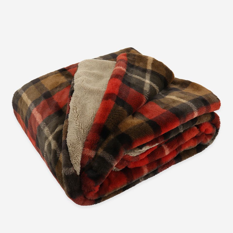 畳んだ画像／カラー：ブラウン／約140×190cm