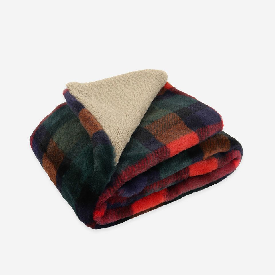 畳んだ画像／カラー：ネイビー／約70×100cm