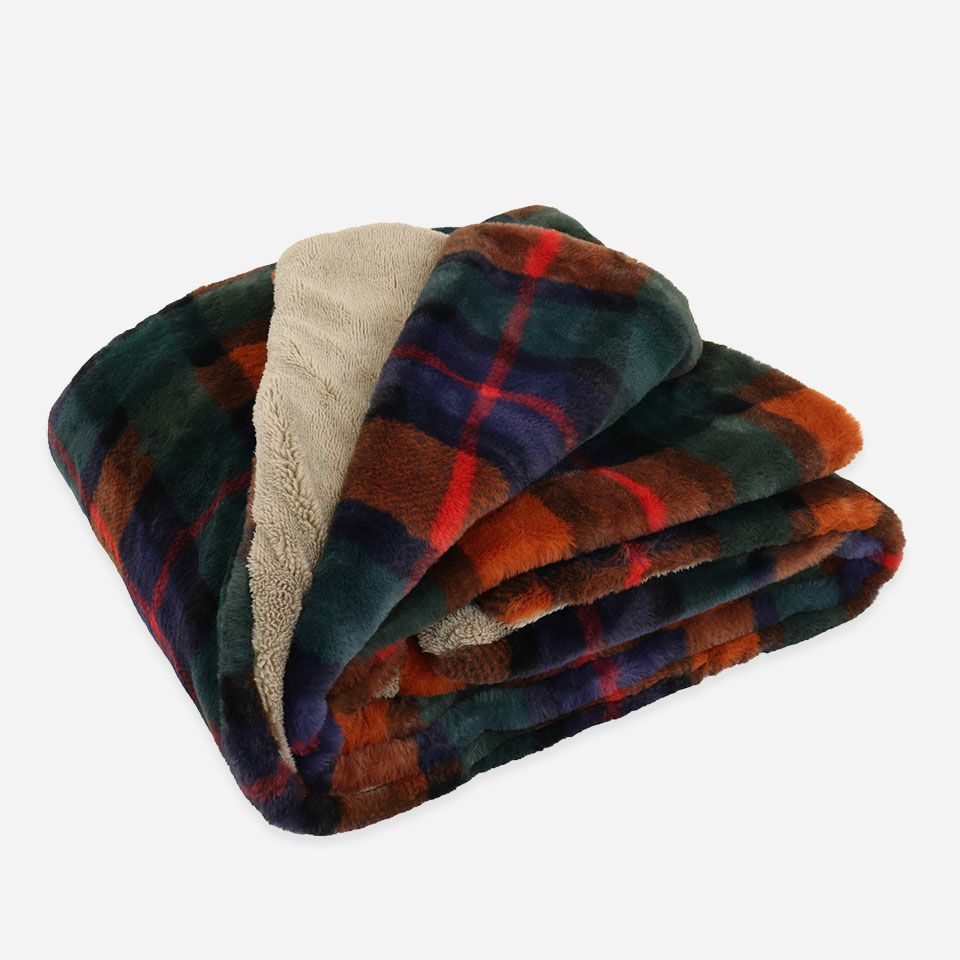 畳んだ画像／カラー：ネイビー／約140×190cm