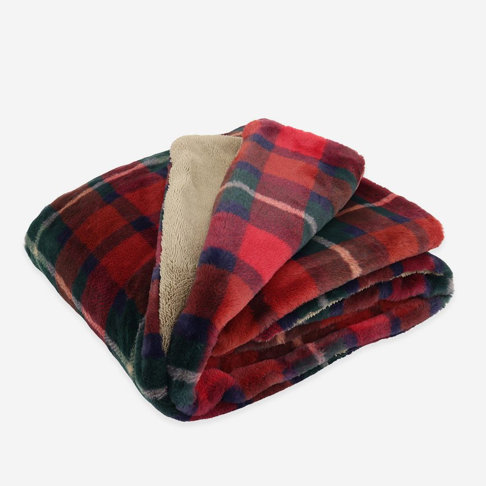 畳んだ画像／カラー：レッド／約140×190cm