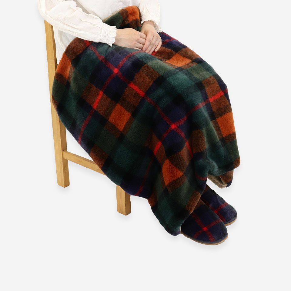 70×100cmサイズは、大人の方のひざ掛けや、お子さまのお昼寝用ブランケットにぴったりのサイズです／カラー：ネイビー