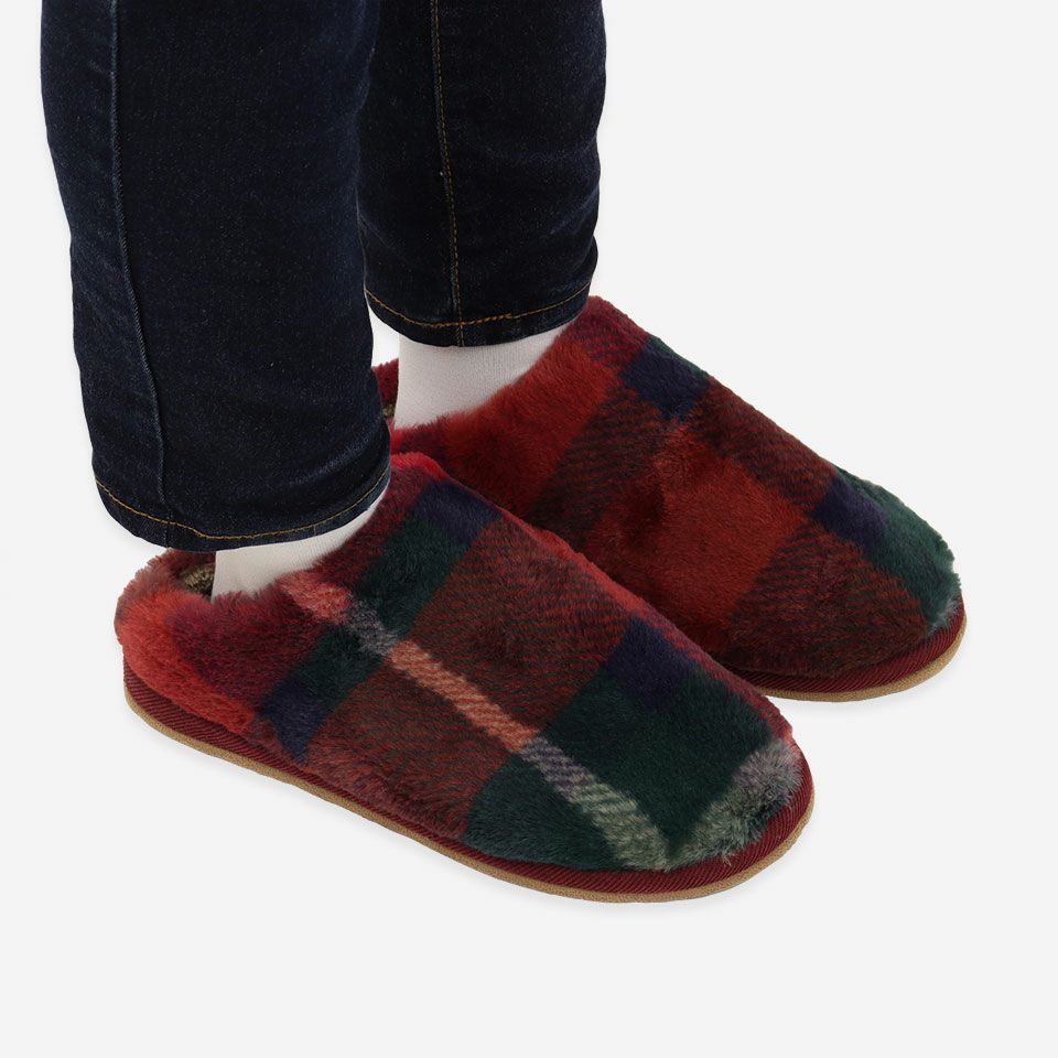 着用画像／Lサイズ 25～27cm／側面／柄の出方には個体差があります／カラー：レッド