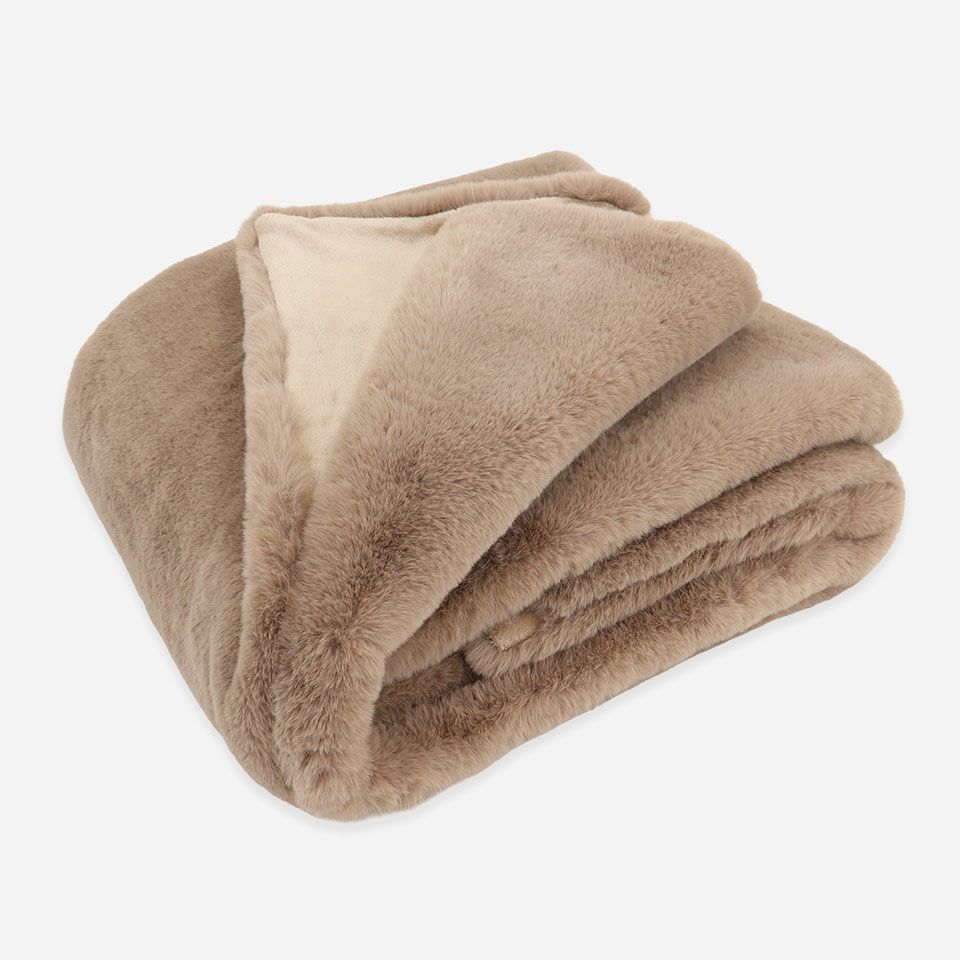 畳んだ画像／カラー：ベージュ／約140×190cm