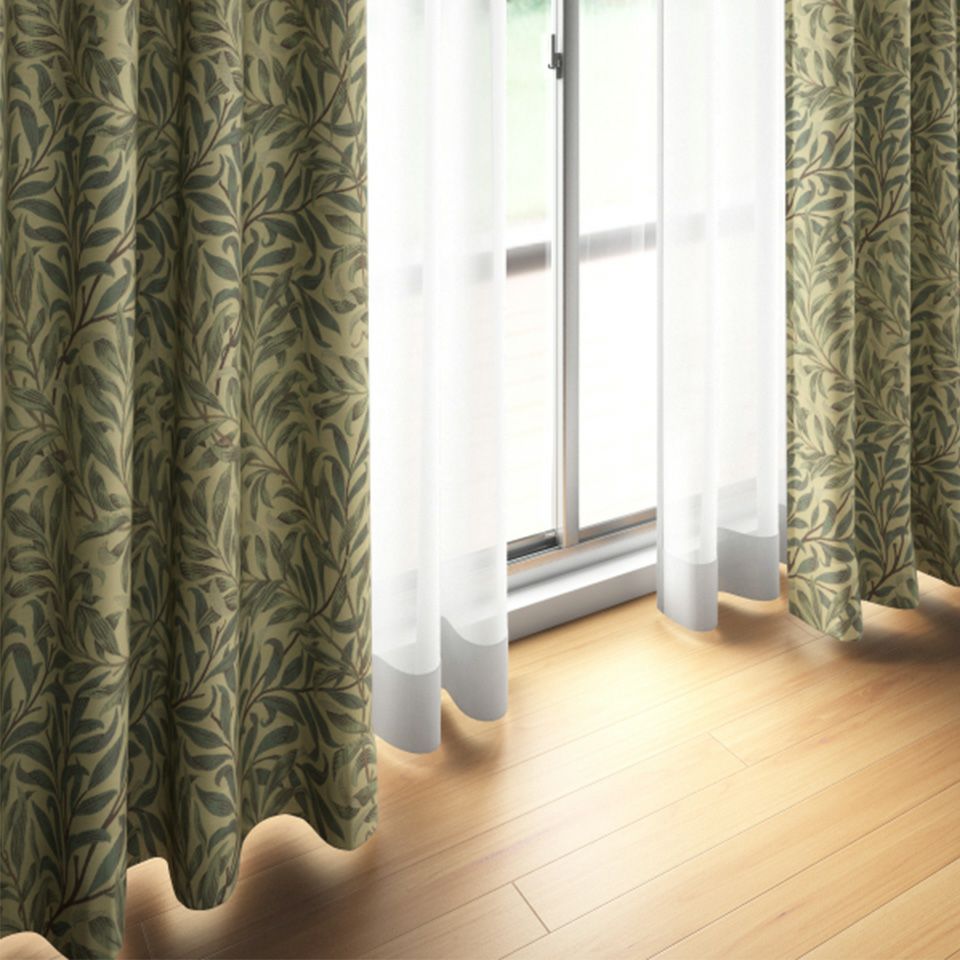 イメージ画像／ベージュ色の地色と柳の葉のグリーンのコントラストが素敵です